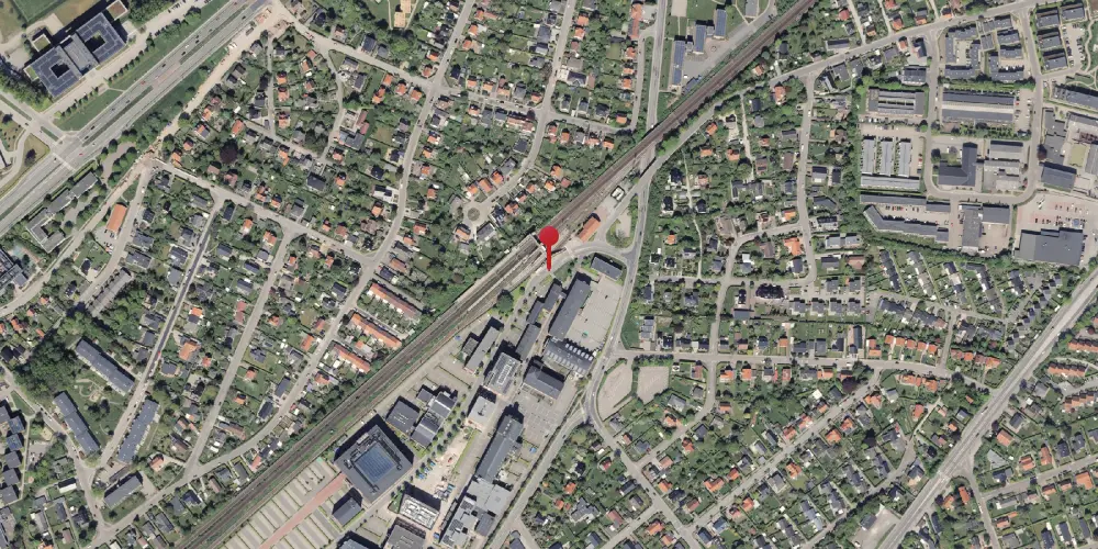 Historisk kort over Viby Jylland Station [1884-1956]