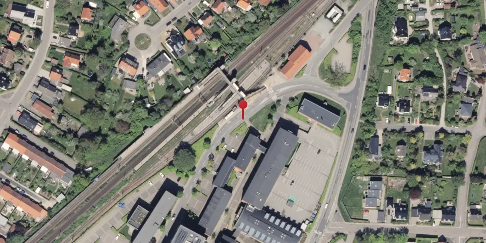 Historisk kort over Viby Jylland Station [1884-1956]