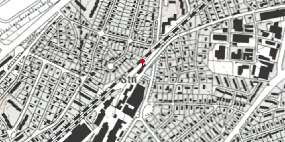 Historisk kort over Viby Jylland Station [1956-2004]