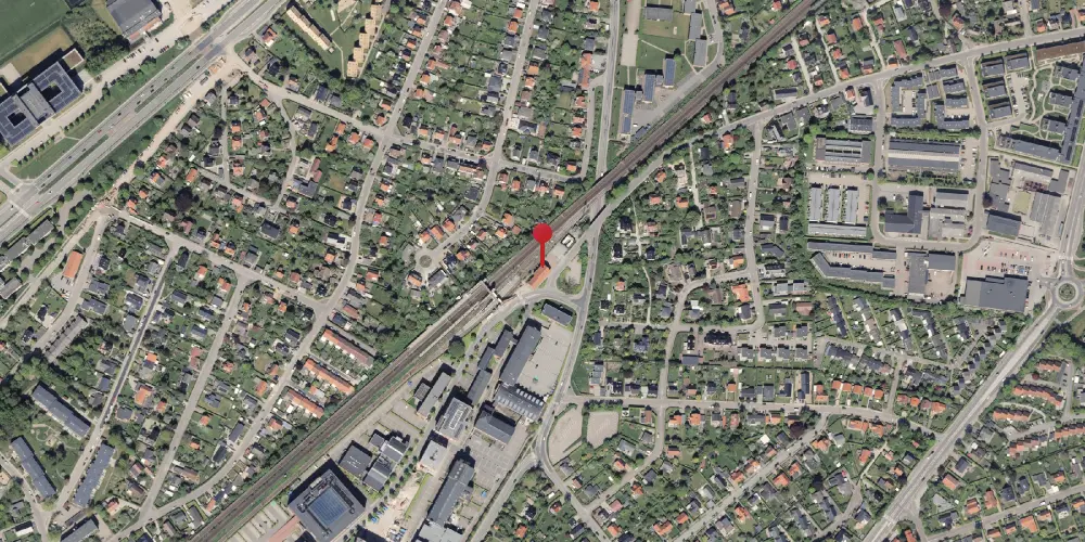 Historisk kort over Viby Jylland Station [1956-2004]