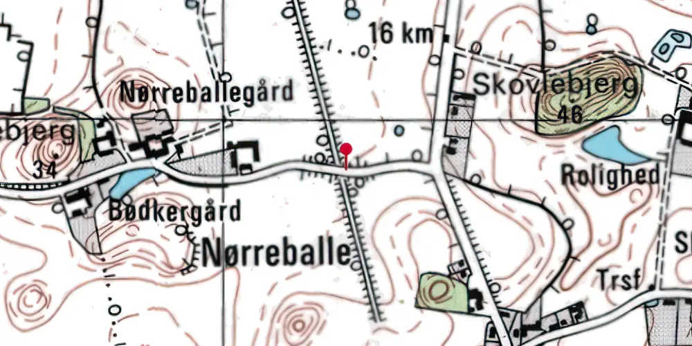 Historisk kort over Nørreballevejen Trinbræt Historisk kort over Nørreballevejen Trinbræt