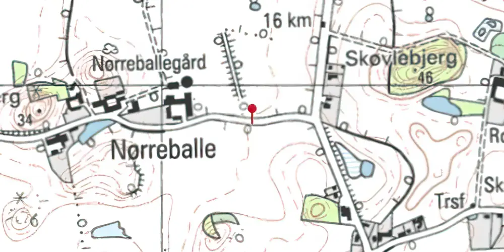 Historisk kort over Nørreballevejen Trinbræt Historisk kort over Nørreballevejen Trinbræt