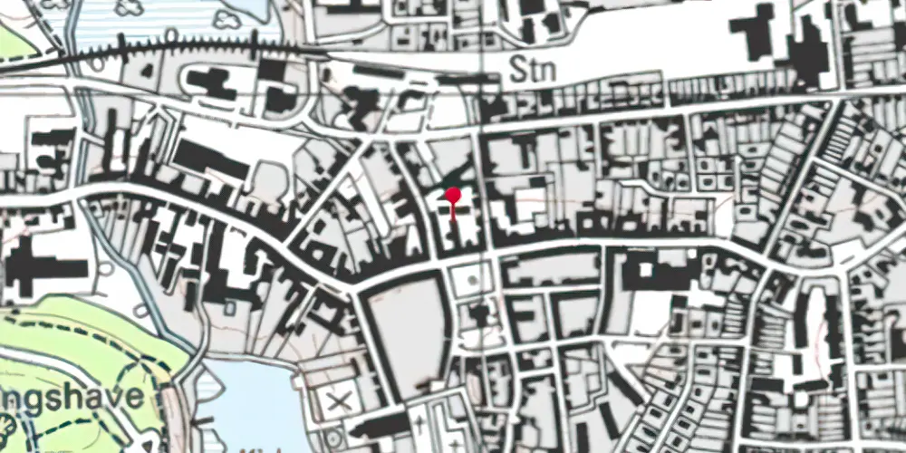 Historisk kort over Maribo Station [1869-1874]