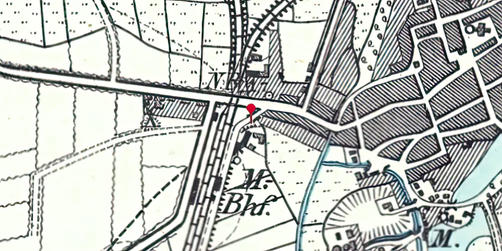 Historisk kort over Tønder Marskbanegård [1887-1890]