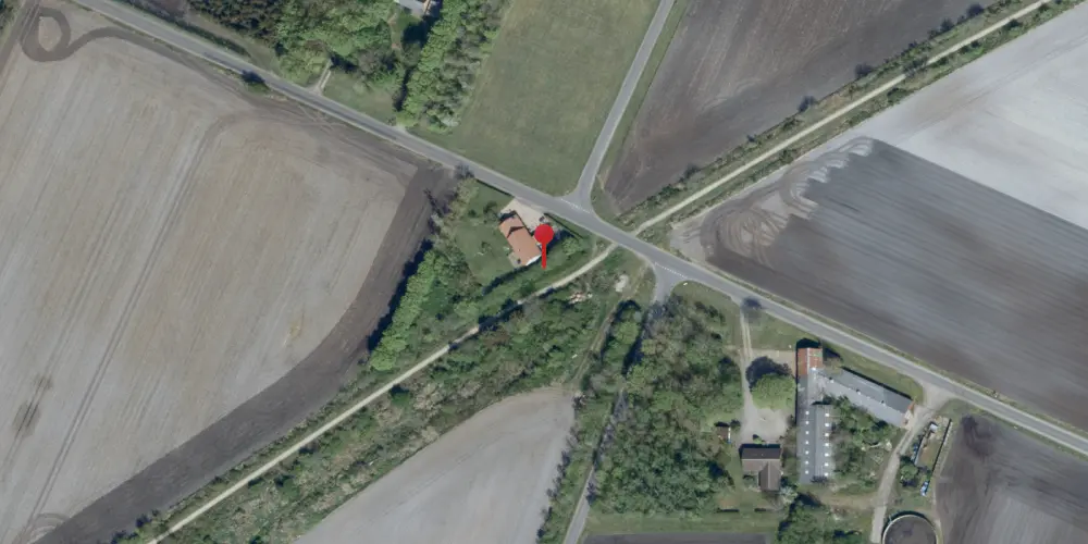 Historisk kort over Kolstrupgaard Trinbræt med Sidespor