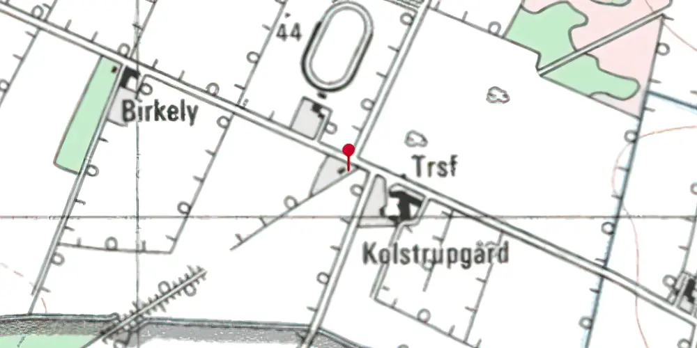 Historisk kort over Kolstrupgaard Trinbræt