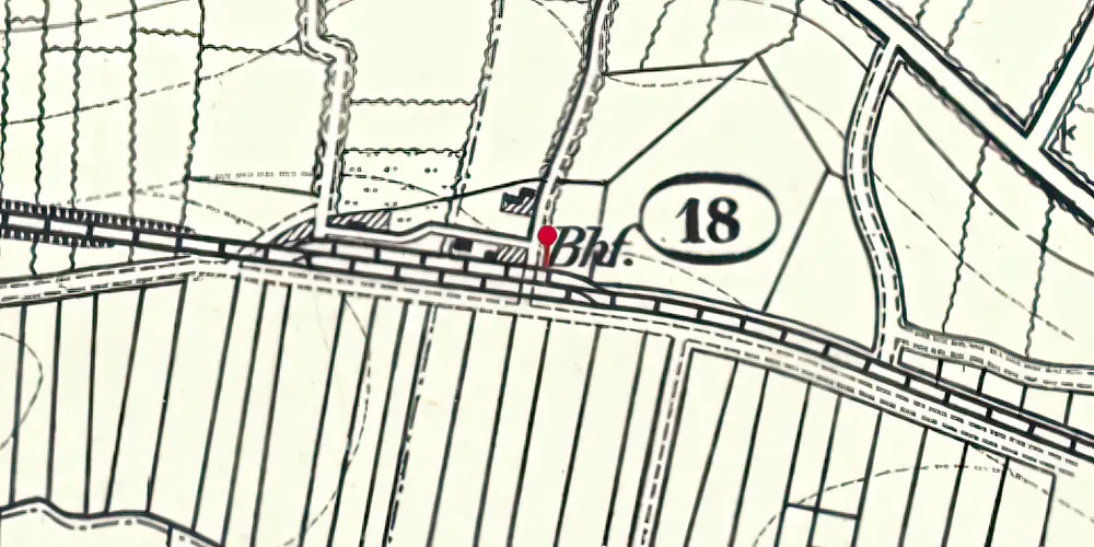 Historisk kort over Dahler-Østerby Station [1892-1925]