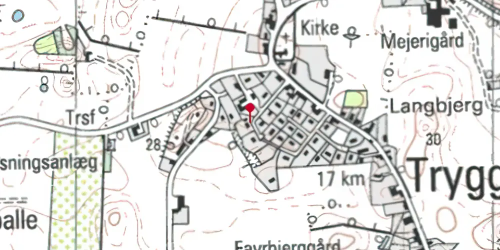 Historisk kort over Tryggelev Station