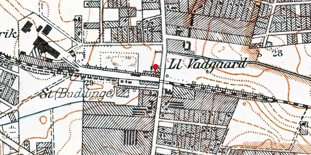 Historisk kort over Buddinge Station [1949-1977]