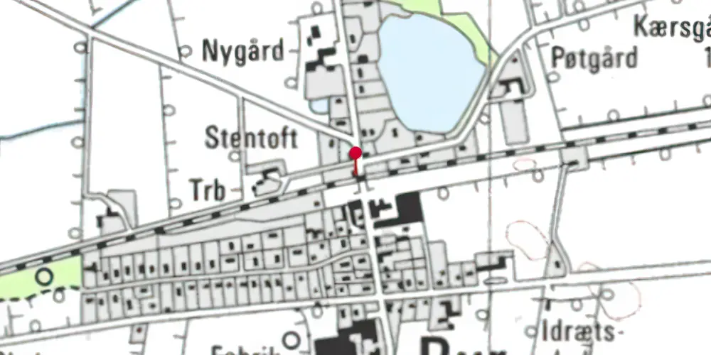 Historisk kort over Bur Billetsalgssted [1875-1909]