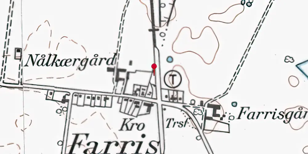 Historisk kort over Farris Billetsalgssted [1958-1964]