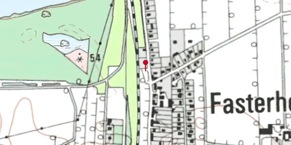 Historisk kort over Fasterholt Station [1914-1972]