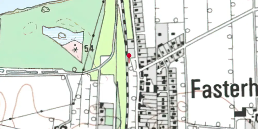 Historisk kort over Fasterholt Teknisk Station