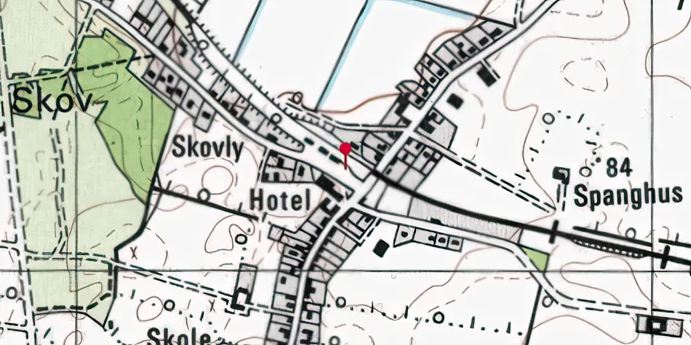 Historisk kort over Gadbjerg Station [1894-1969]