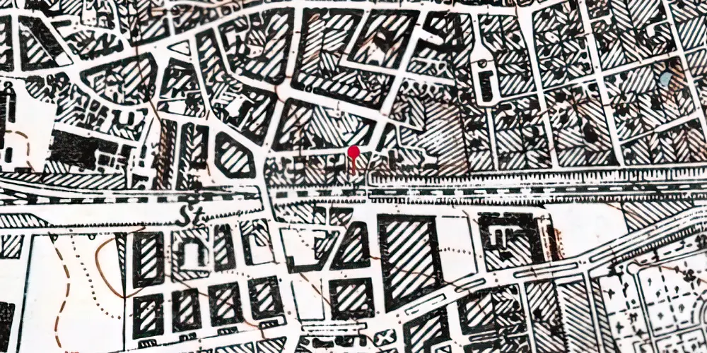 Historisk kort over Valby Station [1847-1864]