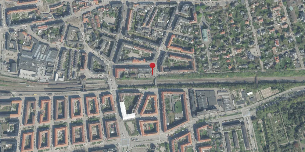 Historisk kort over Valby Station [1847-1864]