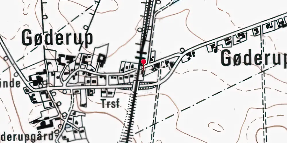 Historisk kort over Gøderup Trinbræt [1929-1947]
