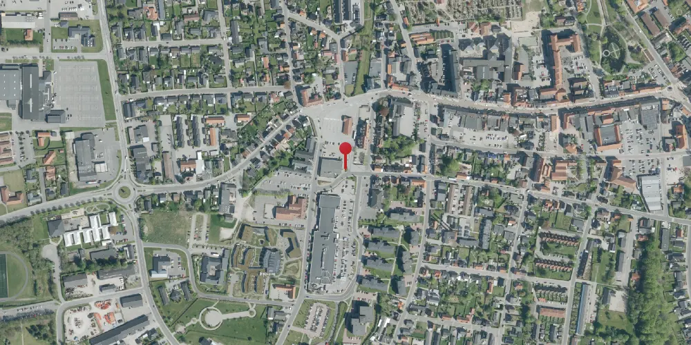 Historisk kort over Aars Privatbanestation Historisk kort over Aars Privatbanestation