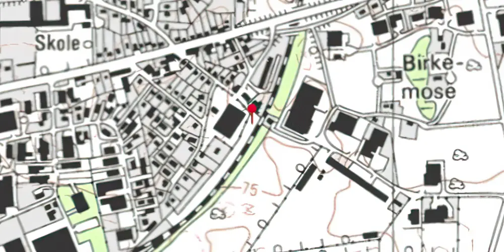 Historisk kort over Hasselager Station [1945-1976]