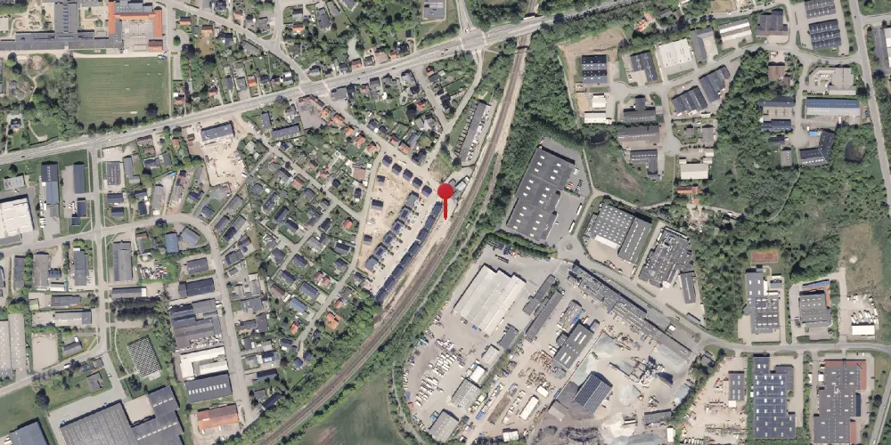 Historisk kort over Hasselager Station [1945-1976]