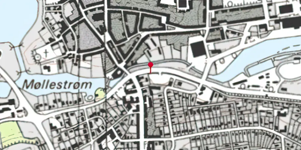 Historisk kort over Haderslev Sønderbro Billetsalgssted [1899-1906]