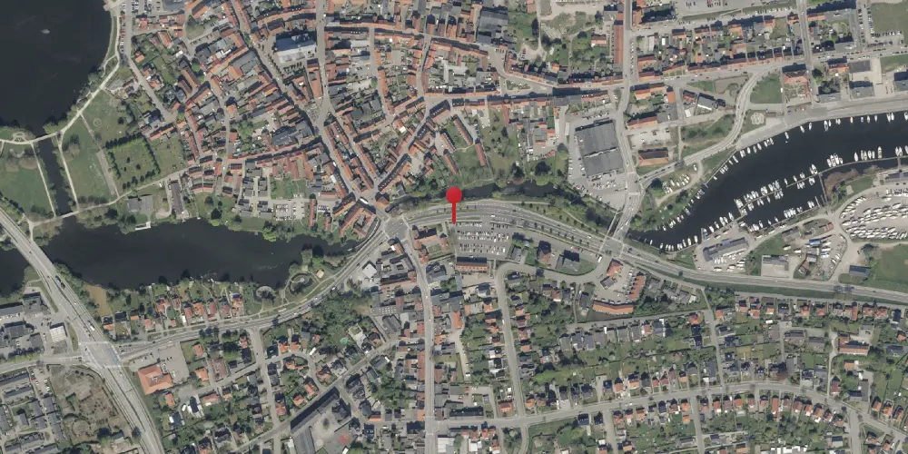 Historisk kort over Haderslev Sønderbro Billetsalgssted [1899-1906]