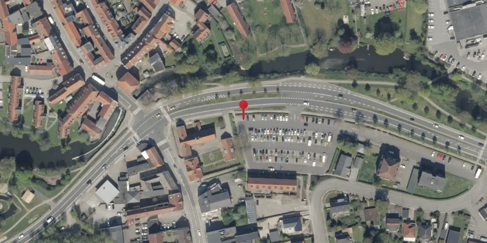 Historisk kort over Haderslev Sønderbro Billetsalgssted [1899-1906]