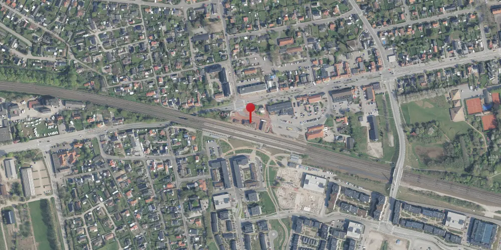 Historisk kort over Hedehusene Station [1880-1917]