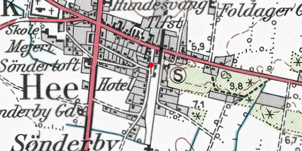 Historisk kort over Hee Billetsalgssted [1875-1902]