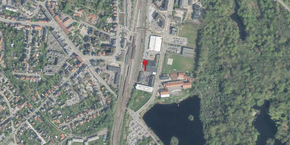 Historisk kort over Hillerød Privatbanestation [1880-1906]