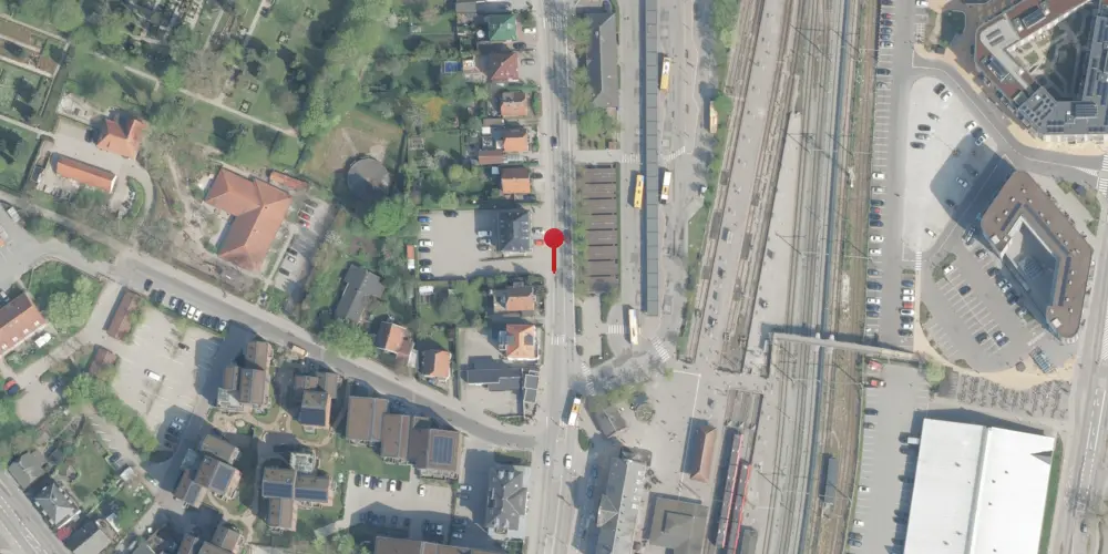 Historisk kort over Hillerød Privatbanestation [1906-1930]