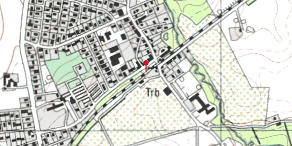 Historisk kort over Hjortshøj Station [1877-1968]