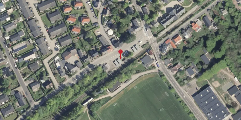 Historisk kort over Hjortshøj Station [1877-1968]