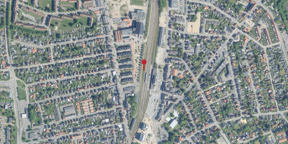 Historisk kort over Holstebro Banegård [1875-1906]