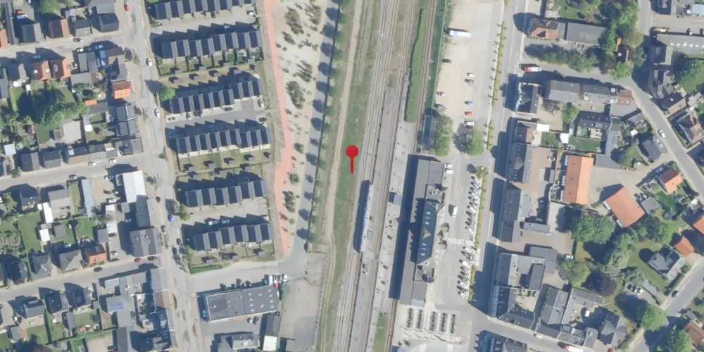 Historisk kort over Holstebro Banegård [1875-1906]