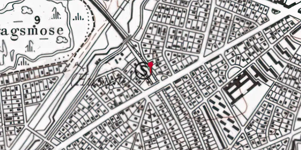 Historisk kort over Husum Station [1944-1949]