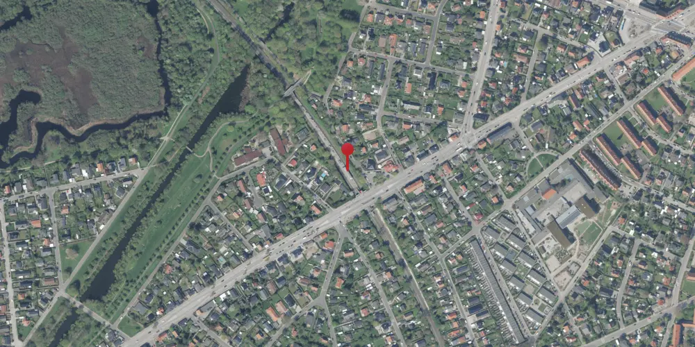 Historisk kort over Husum Station [1944-1949]