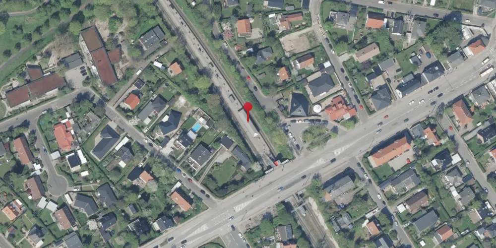 Historisk kort over Husum Station [1944-1949]