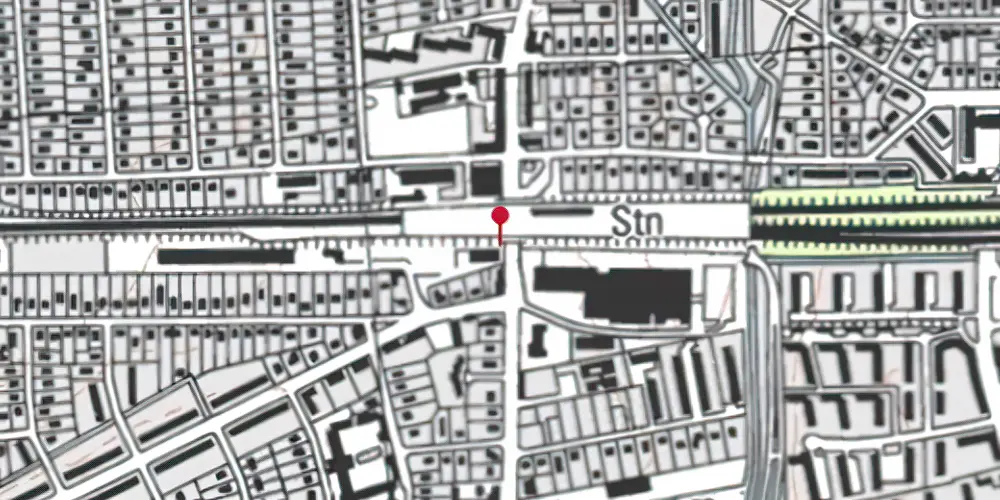 Historisk kort over Hvidovre Station [1942-1953]