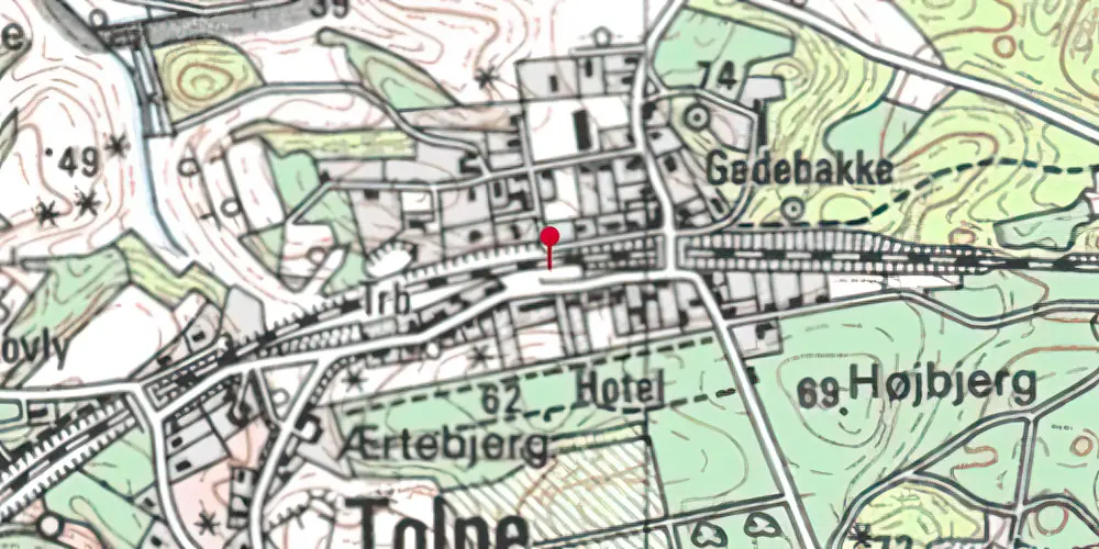 Historisk kort over Tolne Holdeplads [1873-1879]