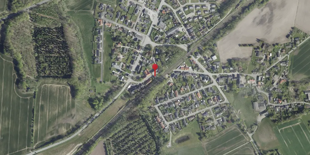 Historisk kort over Tvingstrup Holdeplads [1871-1888]