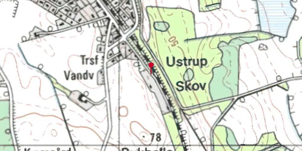 Historisk kort over Hylke Station [1896-1973]