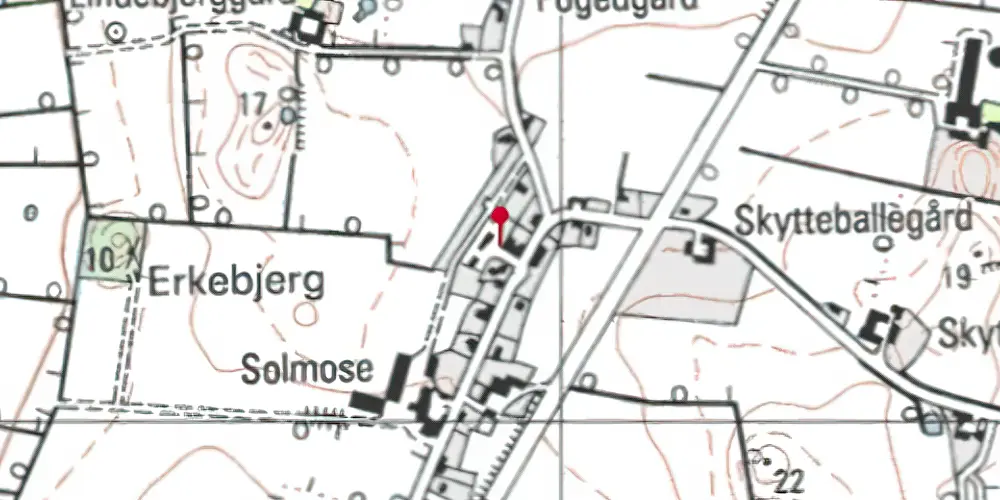 Historisk kort over Søndenbro Station Historisk kort over Søndenbro Station