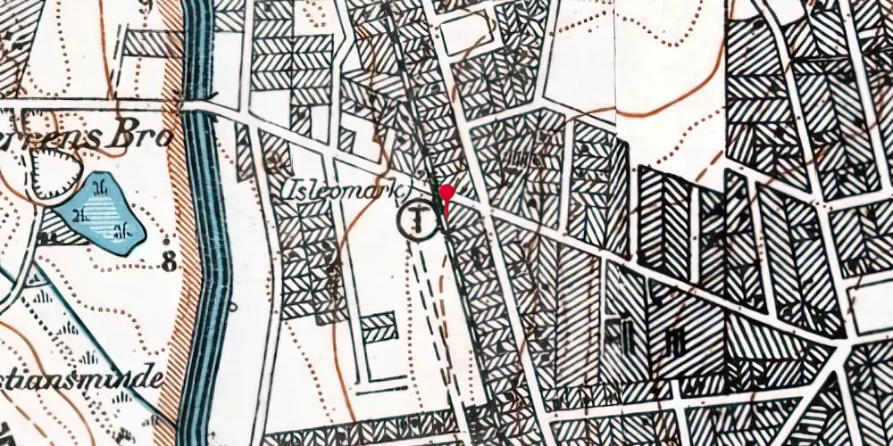 Historisk kort over Islev Billetsalgssted [1936-1942]