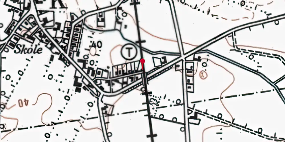 Historisk kort over Jegerup Billetsalgssted [1908-1920]