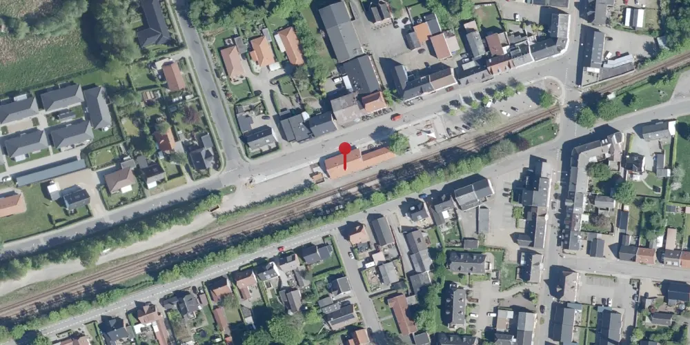 Historisk kort over Kibæk Station [1881-1974]