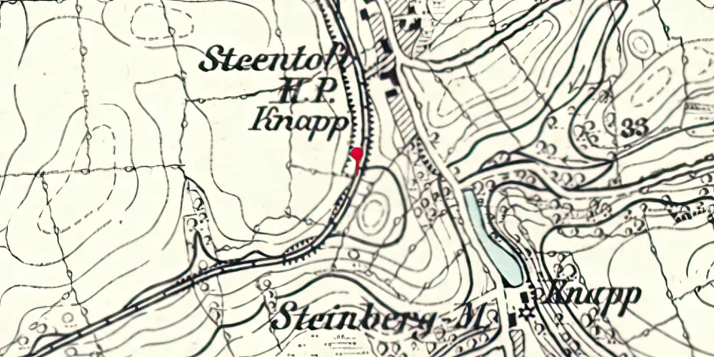 Historisk kort over Knappen Billetsalgssted [1901-1902]