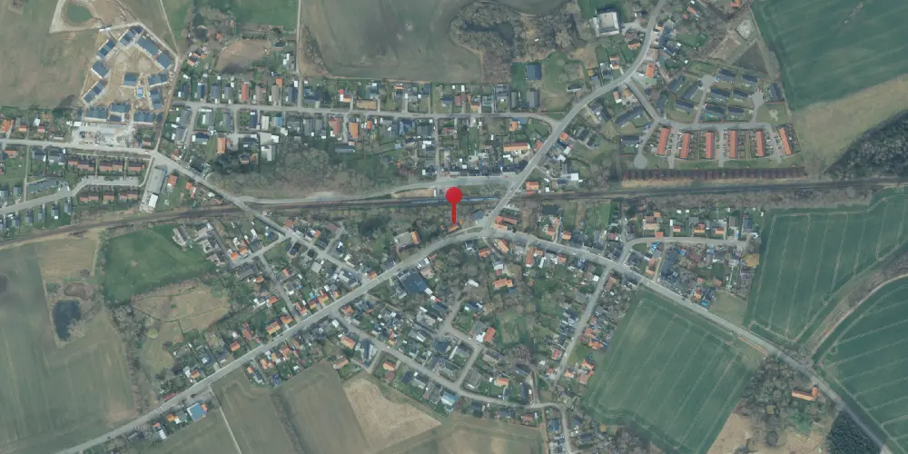 Historisk kort over Knabstrup Privat Holdeplads med sidespor [1876-1881]