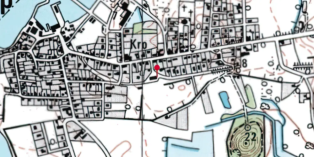 Historisk kort over Bagenkop Station