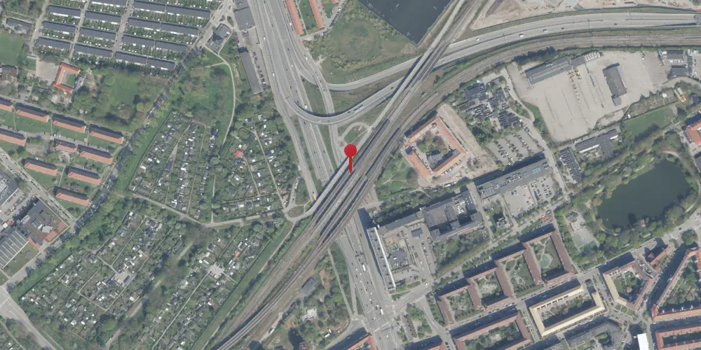 Historisk kort over Lyngbyvejen S-togsstation [1934-1972]